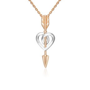 Подвеска «Пронзённое сердце» из комбинированного золота 03-3578-00-000-1111
