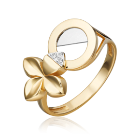 Кольцо из комбинированного золота с бриллиантами 01-5599-00-101-1121