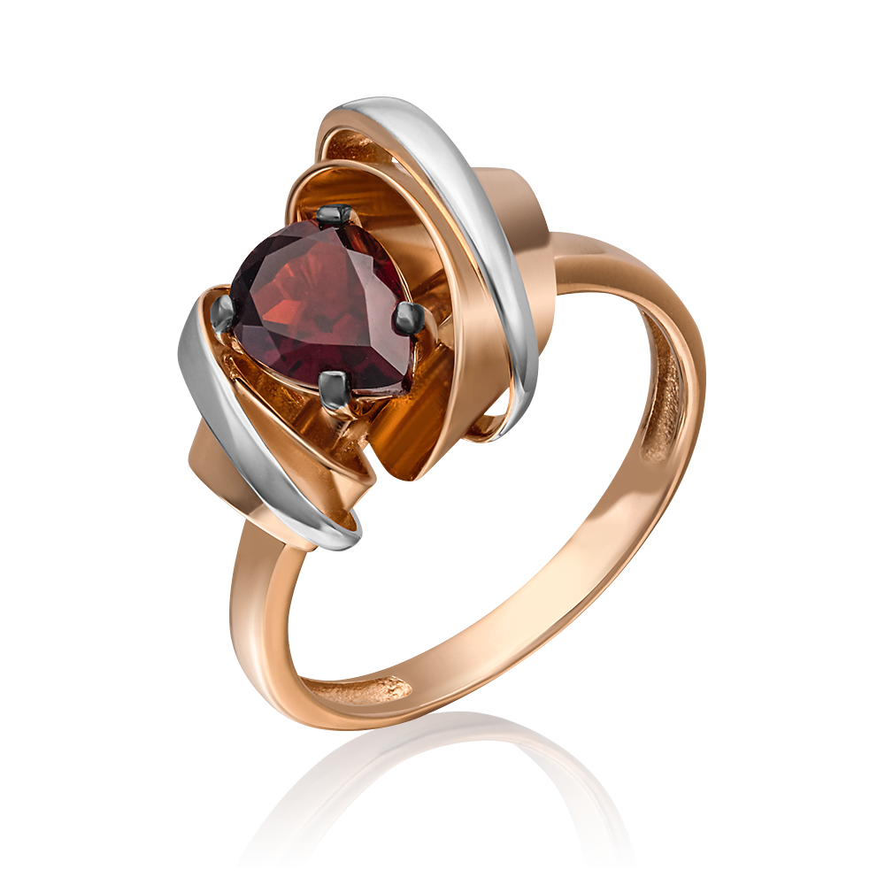 Кольцо из красного золота с гранатом 01-5290-00-204-1110-57