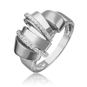 Кольцо из белого золота с фианитами 01-5419-00-401-1120-48