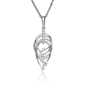 Подвеска из белого золота с фианитами 03-2995-00-501-1120-67