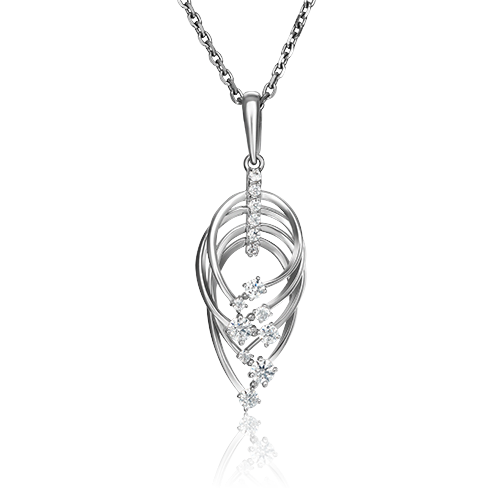 Подвеска из белого золота с фианитами 03-2995-00-501-1120-67