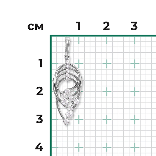 Подвеска из белого золота с фианитами 03-2995-00-501-1120-67