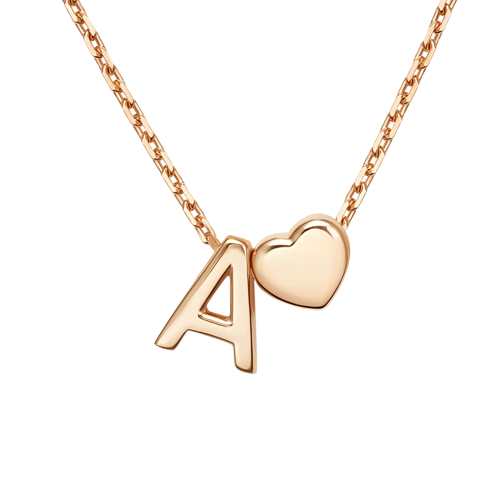 Колье «Буква А» из красного золота 07-0279-А-000-1110