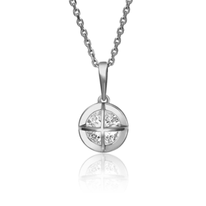 Подвеска из белого золота с фианитом 03-3073-00-501-1120-67