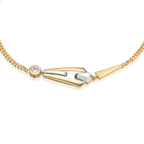 Браслет из комбинированного золота с натуральным топазом white 05-0748-00-201-1121