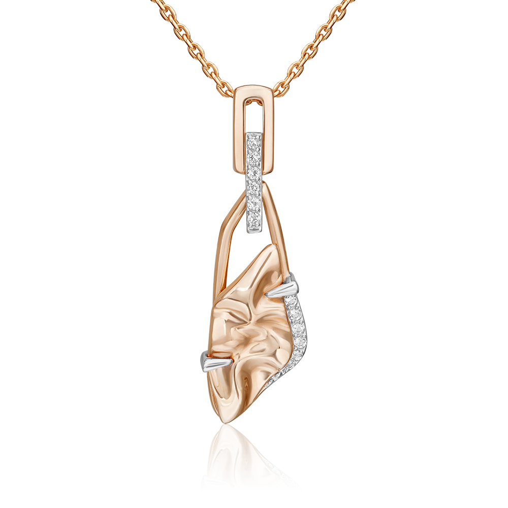 Подвеска «Загадочность» из комбинированного золота с натуральными топазами white 03-3414-00-201-1111