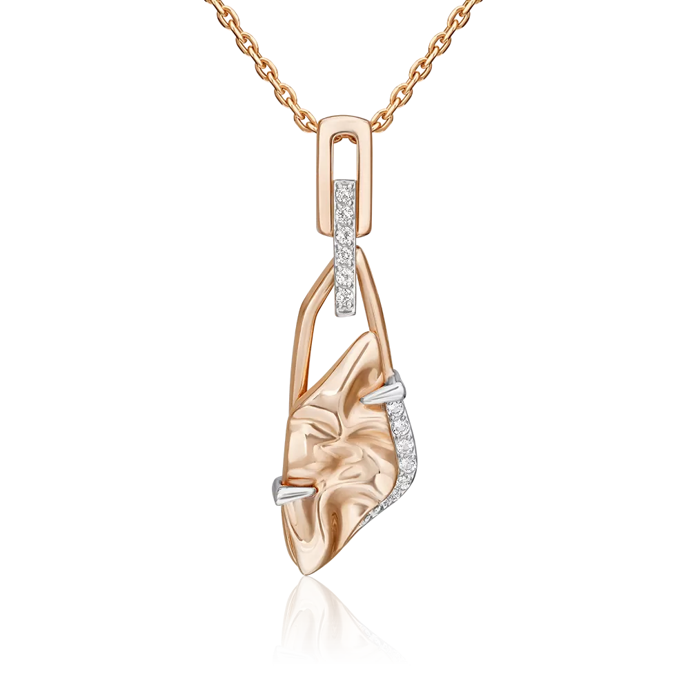 Подвеска «Загадочность» из комбинированного золота с натуральными топазами white 03-3414-00-201-1111