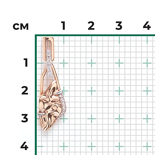 Подвеска «Загадочность» из комбинированного золота с натуральными топазами white 03-3414-00-201-1111