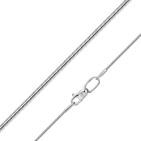 Цепь из белого золота с алмазной гранью (плетение «Снейк») 21-1010-030-1120-17