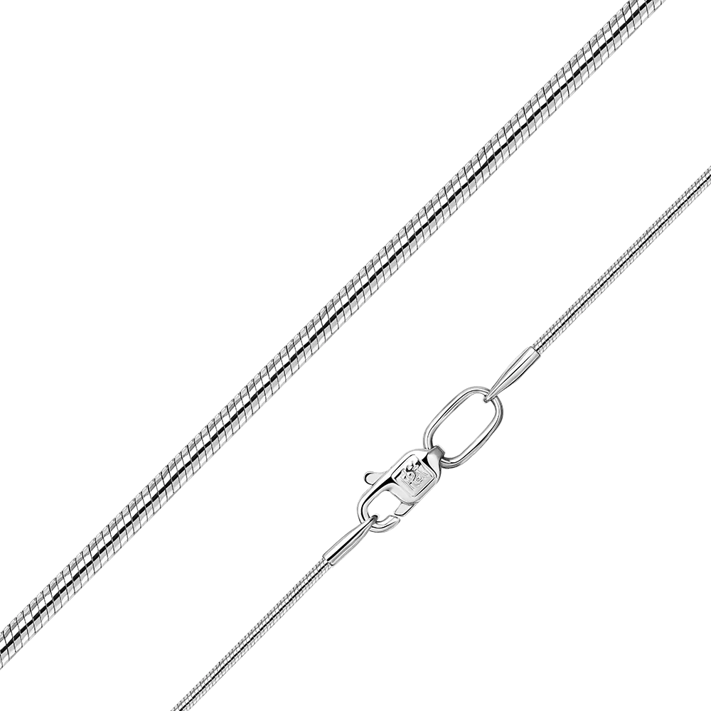 Цепь из белого золота с алмазной гранью (плетение «Снейк») 21-1010-030-1120-17