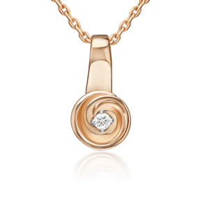 Подвеска из комбинированного золота с бриллиантом 03-3522-00-101-1111