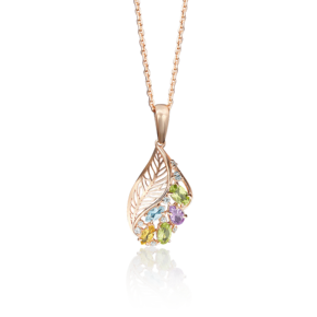 Подвеска из красного золота с миксом камней 03-2559-00-227-1110-46