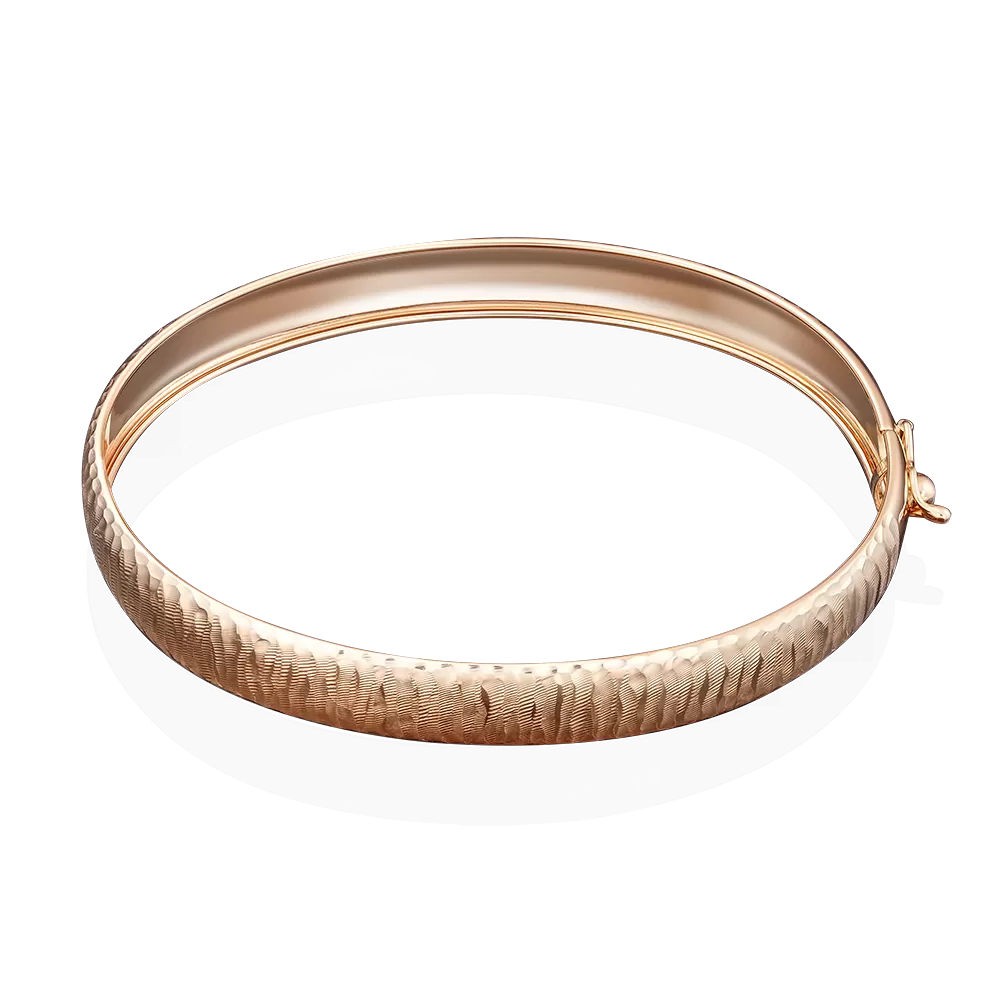 Браслет жесткий из красного золота с алмазной гранью 05-0542-00-000-1110-04