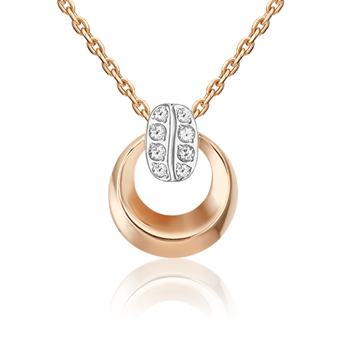 Подвеска из комбинированного золота с натуральными топазами white 03-3324-00-201-1111