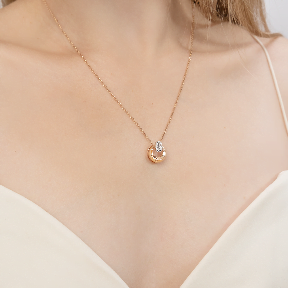 Подвеска из комбинированного золота с натуральными топазами white 03-3324-00-201-1111