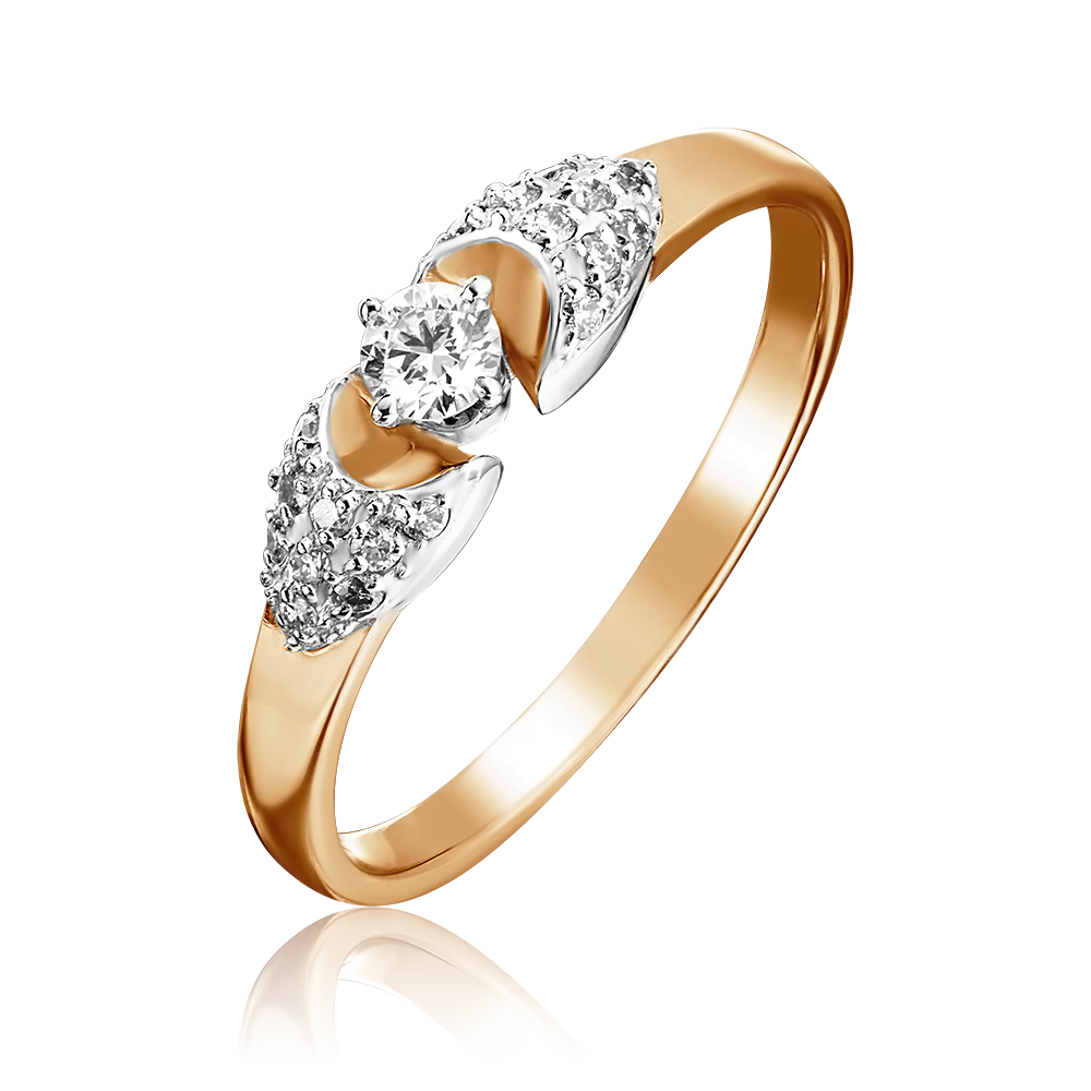 Кольцо из комбинированного золота с бриллиантами 01-0597-00-101-1111-30