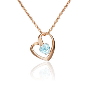 Подвеска «Сердце» из красного золота с топазом 03-3047-00-201-1110-57