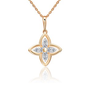 Подвеска из красного золота с фианитами 03-3634-00-401-1110