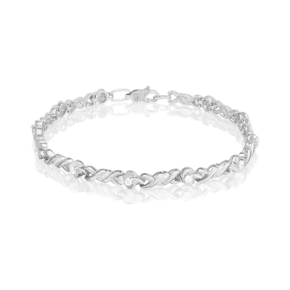 Браслет из белого золота с фианитами 05-0522-00-401-1120-32