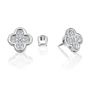 Серьги-пусеты из серебра с фианитами 02-5522-00-401-0200