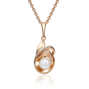 Подвеска из красного золота с жемчугом культивированным 03-2823-00-301-1110-31