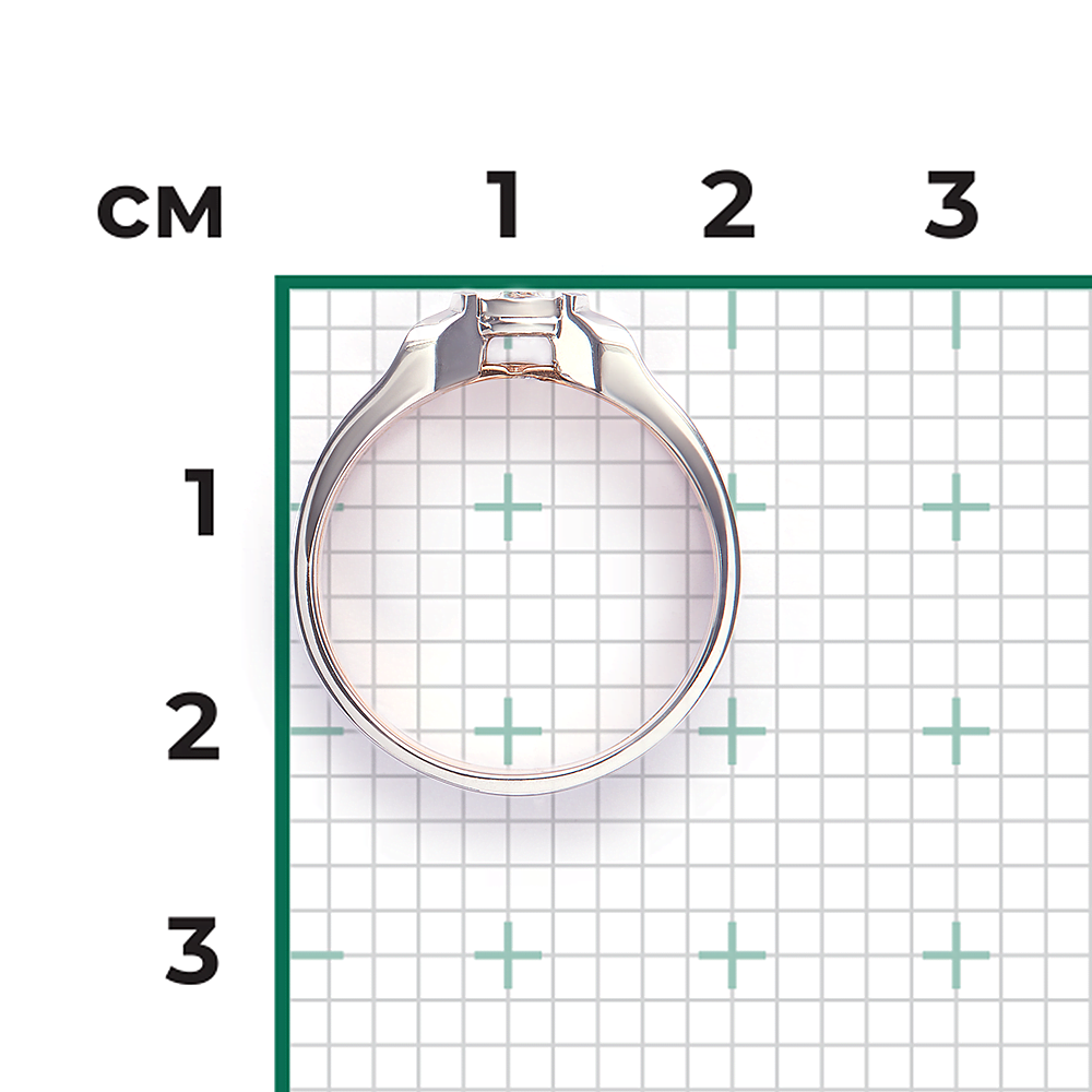 Кольцо из комбинированного золота с бриллиантом 01-5771-00-101-1111