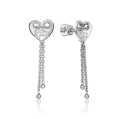 Серьги-пусеты «Поцелуй» из серебра 02-4373-00-000-0200-68