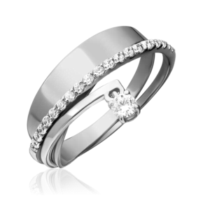 Кольцо из белого золота с фианитами 01-5302-00-401-1120-03