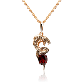 Подвеска «Защитница» из красного золота с гранатом 03-3164-00-204-1110-57