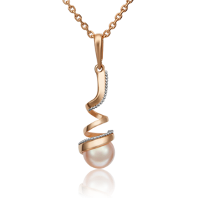 Подвеска из комбинированного золота с жемчугом культивированным 03-2991-00-301-1111-31