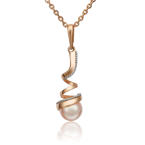 Подвеска из комбинированного золота с жемчугом культивированным 03-2991-00-301-1111-31