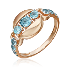 Кольцо из красного золота с топазами 01-5832-01-201-1110