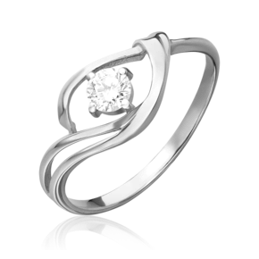 Кольцо из белого золота с бриллиантом 01-0790-00-101-1120-30
