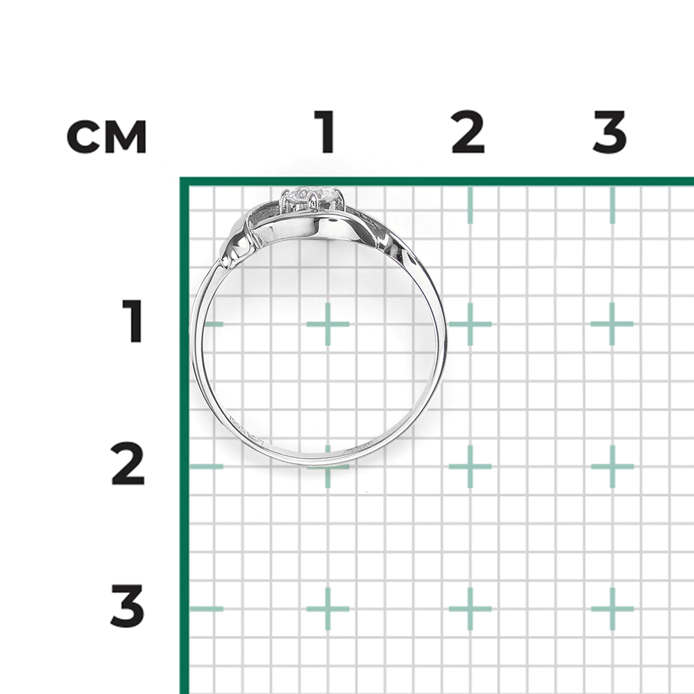 Кольцо из белого золота с бриллиантом 01-0790-00-101-1120-30