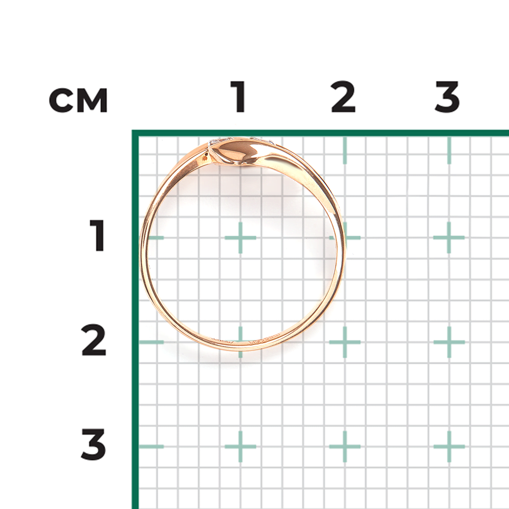 Кольцо из красного золота с бриллиантами 01-0793-00-101-1110-30