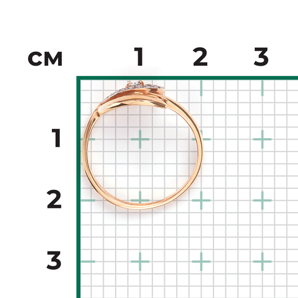 Кольцо из красного золота с бриллиантами 01-0797-00-101-1110-30