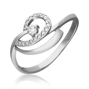 Кольцо из белого золота с бриллиантами 01-0798-00-101-1120-30