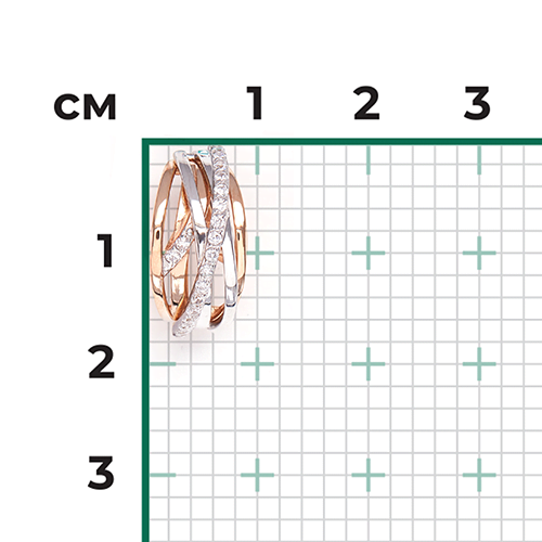 Подвеска из комбинированного золота с фианитами 03-3106-00-401-1111-24
