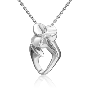 Подвеска из белого золота с бриллиантами