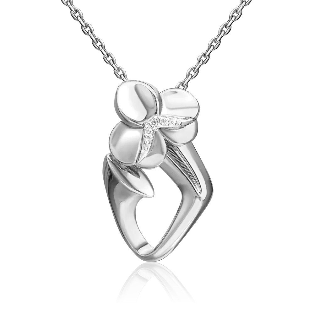 Подвеска из белого золота с бриллиантами 03-3361-00-101-1120