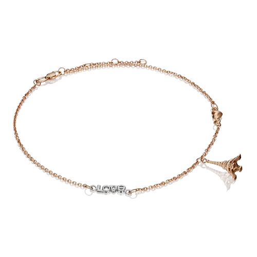 Браслет на ногу «Эйфелева башня» из комбинированного золота 05-0588-01-000-1111-63