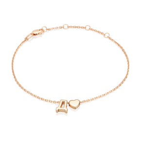 Браслет «Буква Д» из красного золота 05-0858-Д-000-1110