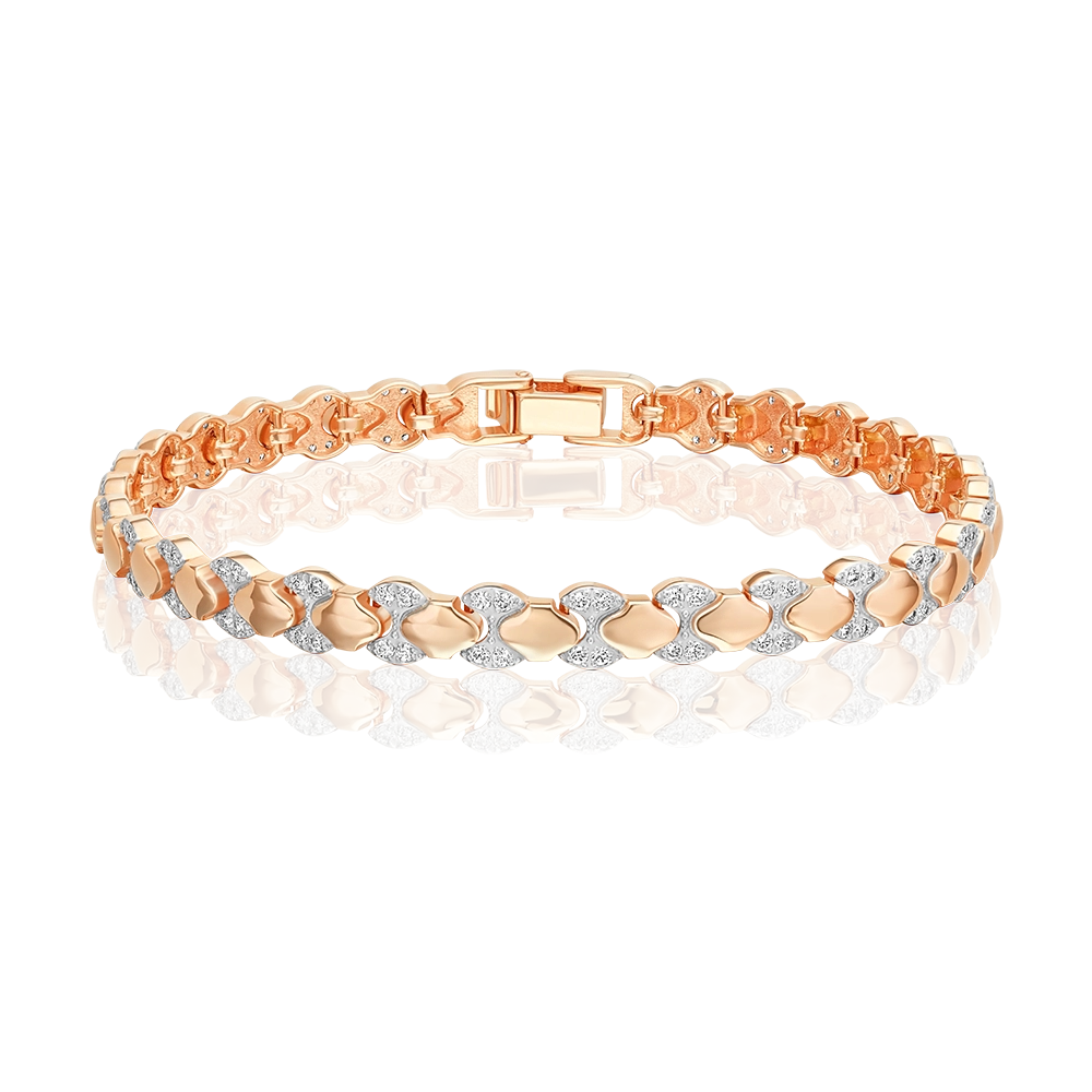 Браслет из красного золота с фианитами 05-0419-00-401-1110-24