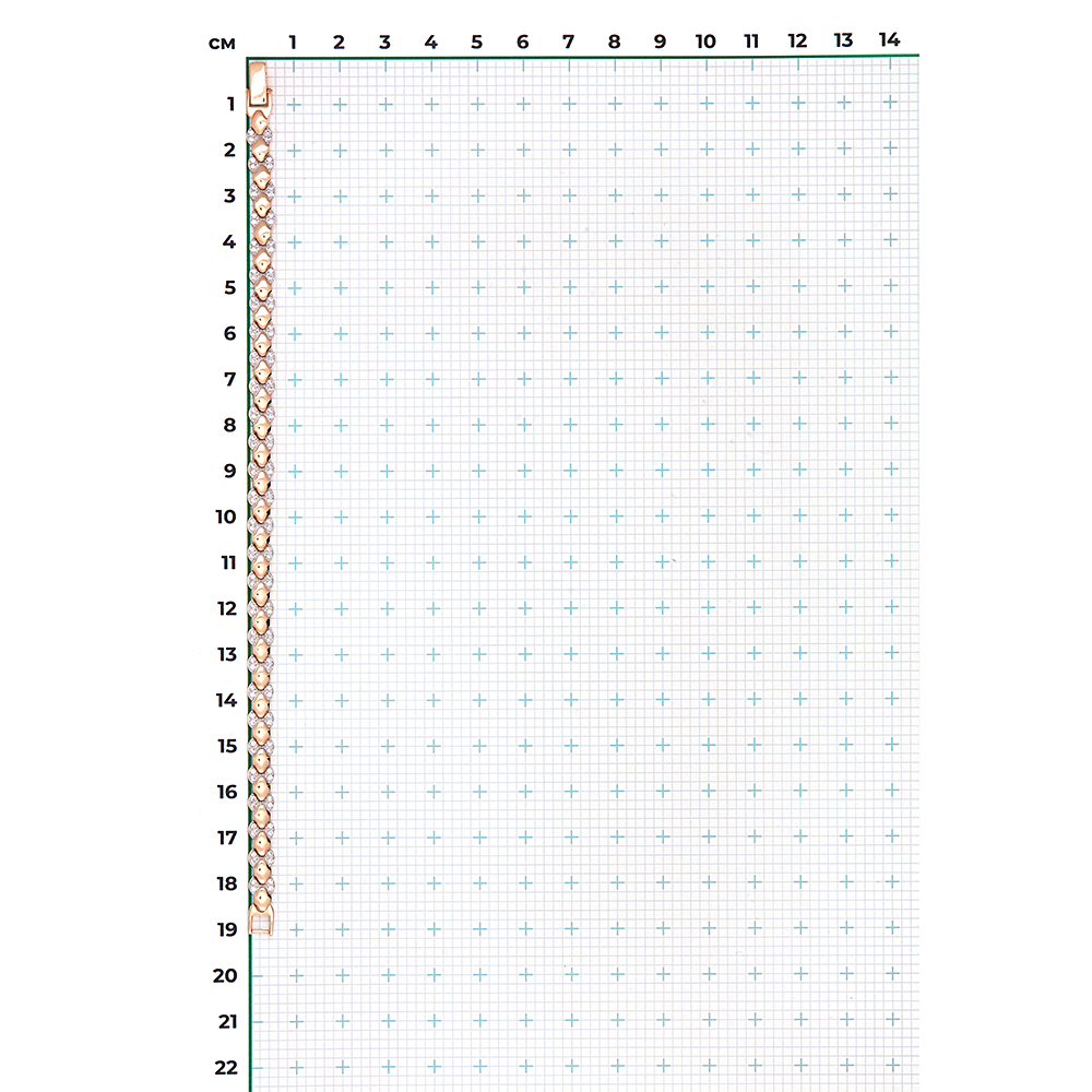 Браслет из красного золота с фианитами 05-0419-00-401-1110-24