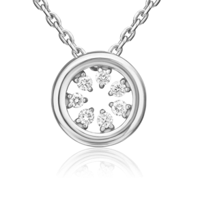Подвеска-бегунок из серебра с фианитами 03-3531-00-401-0200