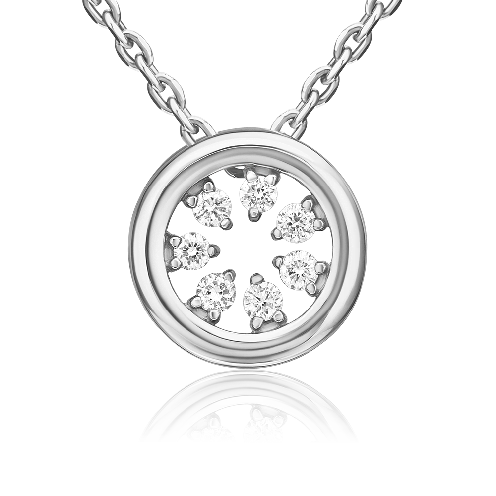 Подвеска-бегунок из серебра с фианитами 03-3531-00-401-0200