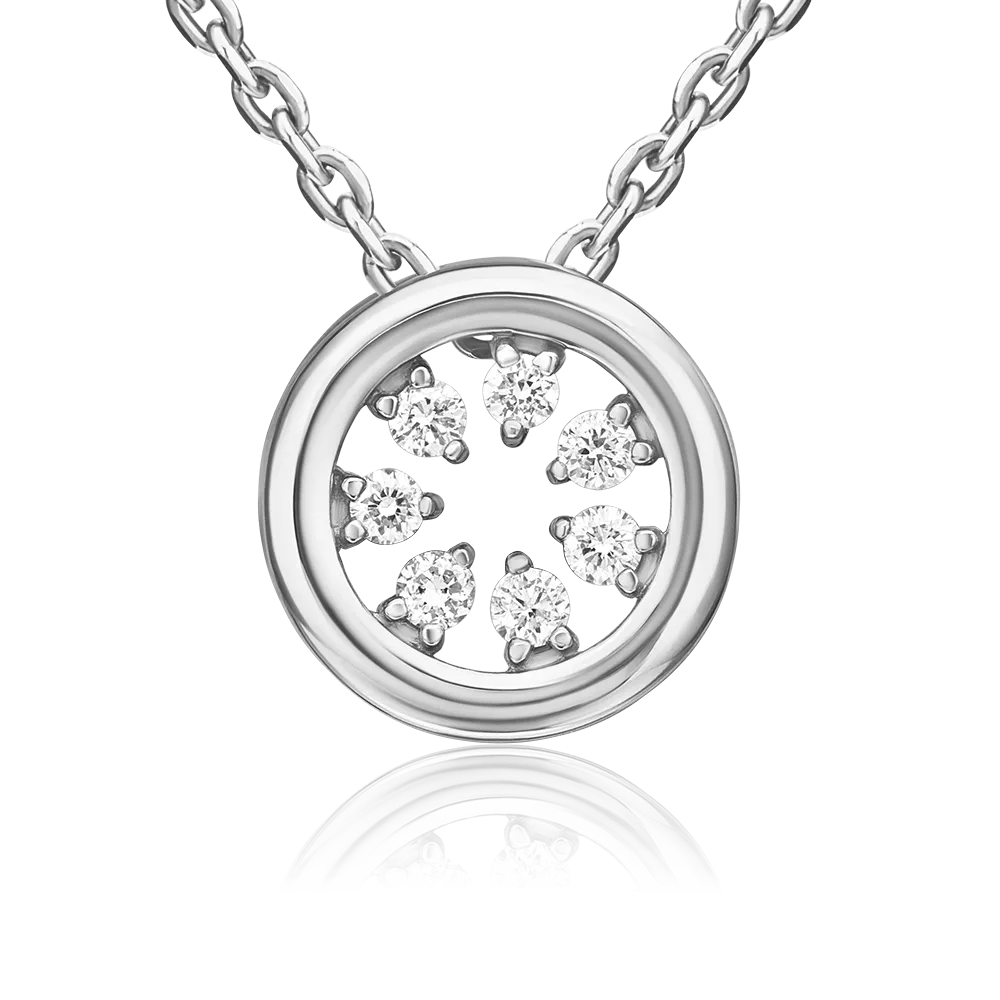 Подвеска-бегунок из серебра с фианитами 03-3531-00-401-0200