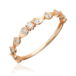 Кольцо из красного золота с фианитами 01-5947-00-401-1110