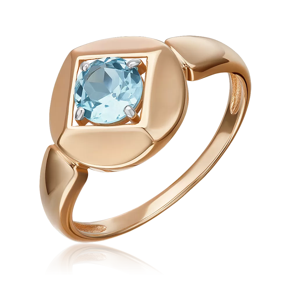 Кольцо из красного золота с топазом 01-5827-00-201-1110